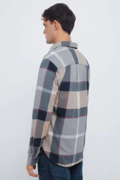 Springfield Camisa cuadros kaki Sale