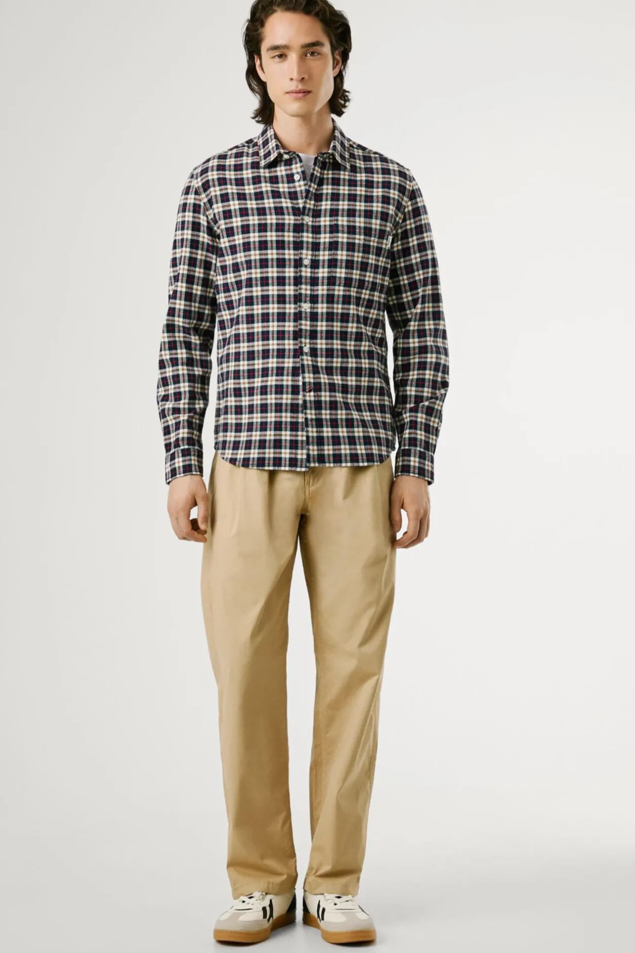 Pepe Jeans Camisa Cuadros Fit Regular azul Discount