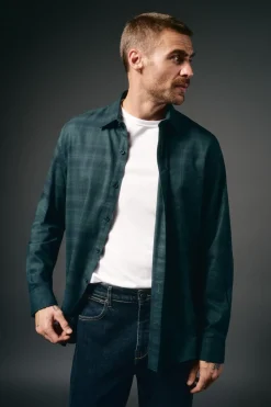 OOTO Camisa cuadros franela Turquesa Best