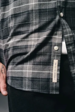 OOTO Camisa cuadros franela Gris Sale