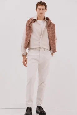 Cortefiel Camisa cuadros popelín Camel Sale