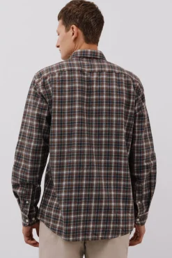 Cortefiel Camisa cuadros Tencel Gris Hot