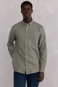 Pedro del Hierro Camisa cuadros Tencel Verde Sale