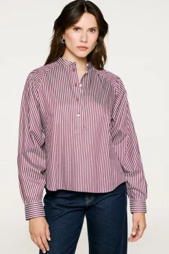 Selected Camisa cuello mao 100% algodón orgánico. Rosa