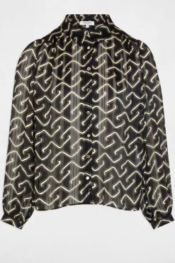 Morgan Camisa de gasa estampada Multicolor Discount