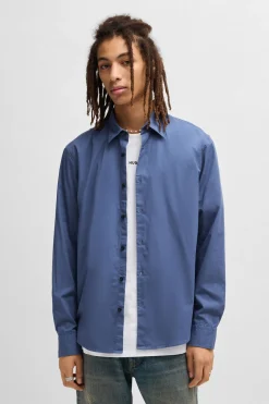 HUGO Camisa de manga larga Azul Discount