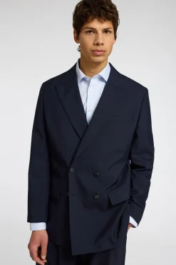 Selected Camisa de manga larga de vestir 100% algodón Azul Hot