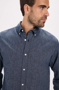 Jack & Jones Camisa de manga larga franela Azul marino