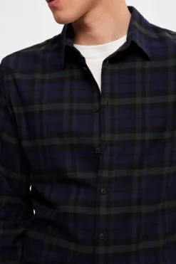 Selected Camisa de manga larga slim fit Azul marino Hot