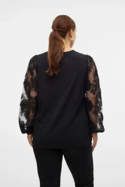 Vero Moda Curve Camisa de manga larga talla grande Negro Best