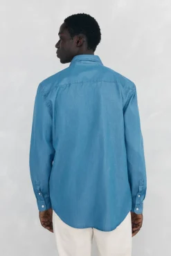 Pedro del Hierro Camisa denim tejido italiano Azul Best