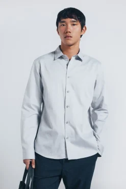 Springfield Camisa easy care estructura gris Outlet