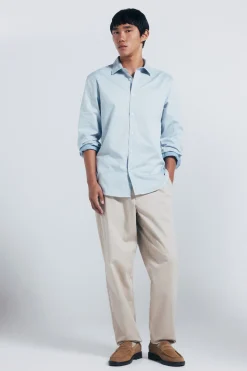 Springfield Camisa easy care estructura azul