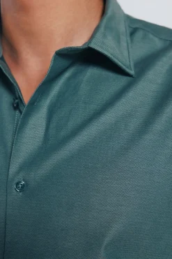 Springfield Camisa easy care estructura verde Sale