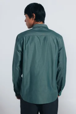 Springfield Camisa easy care estructura verde Sale