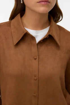 Vero Moda Camisa efecto ante Marr&oacute;n Online