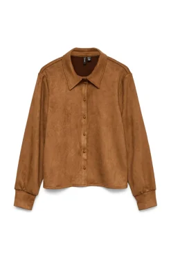 Vero Moda Camisa efecto ante Marr&oacute;n Online