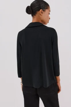 Cortefiel Camisa elástica botones Negro New