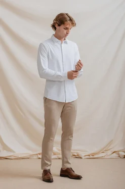 Celopman Camisa Elástica con Varilla blanco