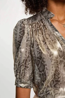 Morgan Camisa entallada mangas abullonadas Multicolor Sale