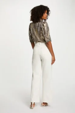 Morgan Camisa entallada mangas abullonadas Multicolor Sale