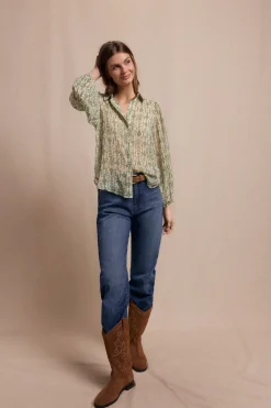 Slowlove Camisa estampada Estampado blanco Outlet