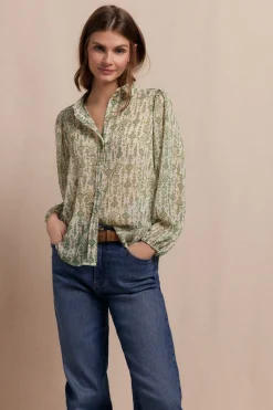 Slowlove Camisa estampada Estampado blanco Outlet