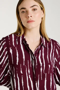 Vila Camisa estampada de viscosa Morado Clearance