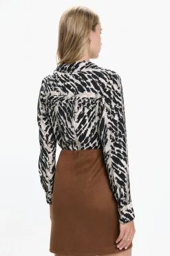 Vero Moda Camisa estampada manga larga Negro Best