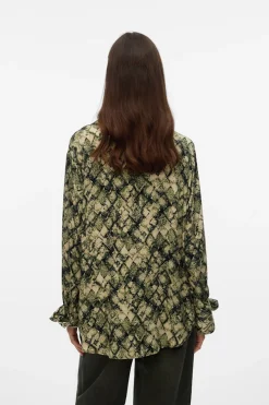 Vero Moda Camisa estampada manga larga Verde Sale