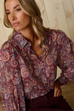 Polín Et Moi Camisa estampada Nicki Granate Sale