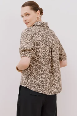 Cortefiel Camisa estampado animal Estampado blanco