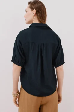 Cortefiel Camisa estampado animal Azul marino New