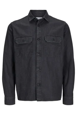 Jack & Jones Camisa estilo sarga negro New