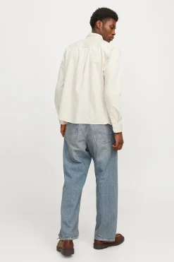 Jack & Jones Camisa estilo sarga gris Online