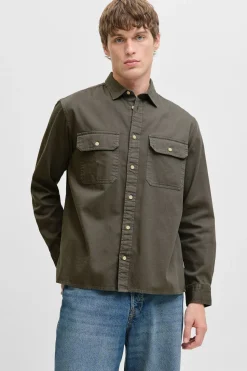 Jack & Jones Camisa estilo sarga nude Outlet