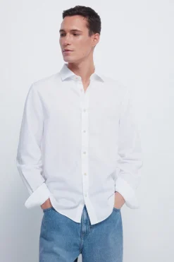 Springfield Camisa estructura blanco New