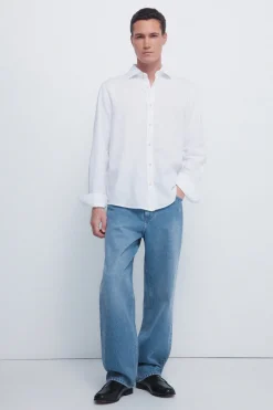 Springfield Camisa estructura blanco New