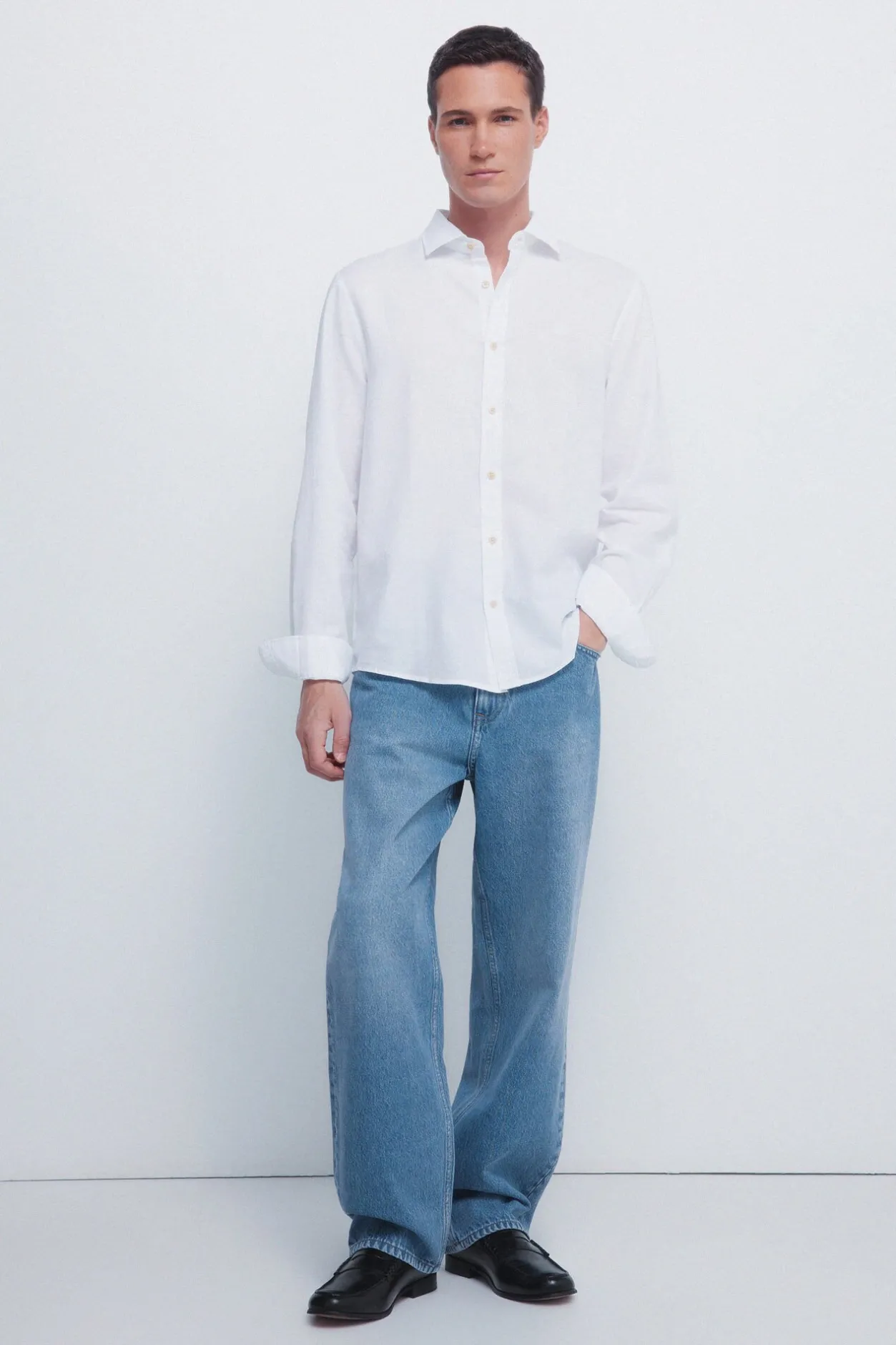 Springfield Camisa estructura blanco New