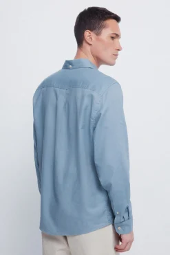 Springfield Camisa estructura azul Clearance