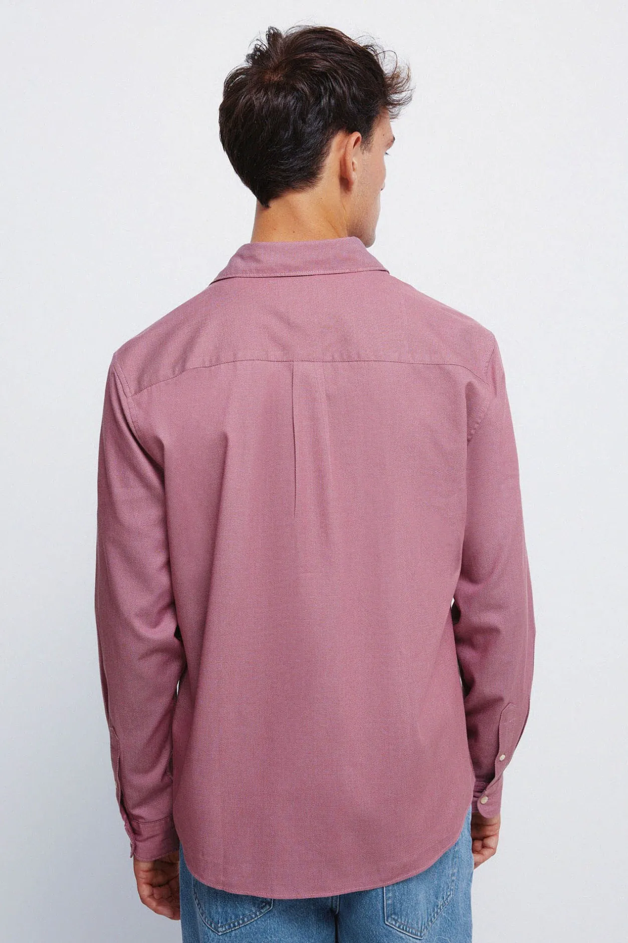 Springfield Camisa estructura bicolor burdeos Sale