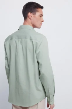 Springfield Camisa estructura bicolor verde New