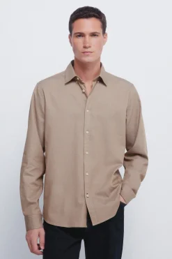Springfield Camisa estructura bicolor beige Sale