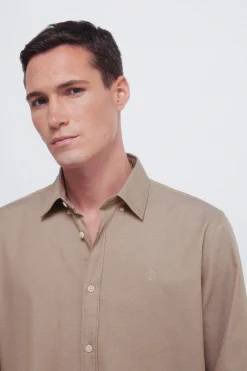 Springfield Camisa estructura bicolor beige Sale