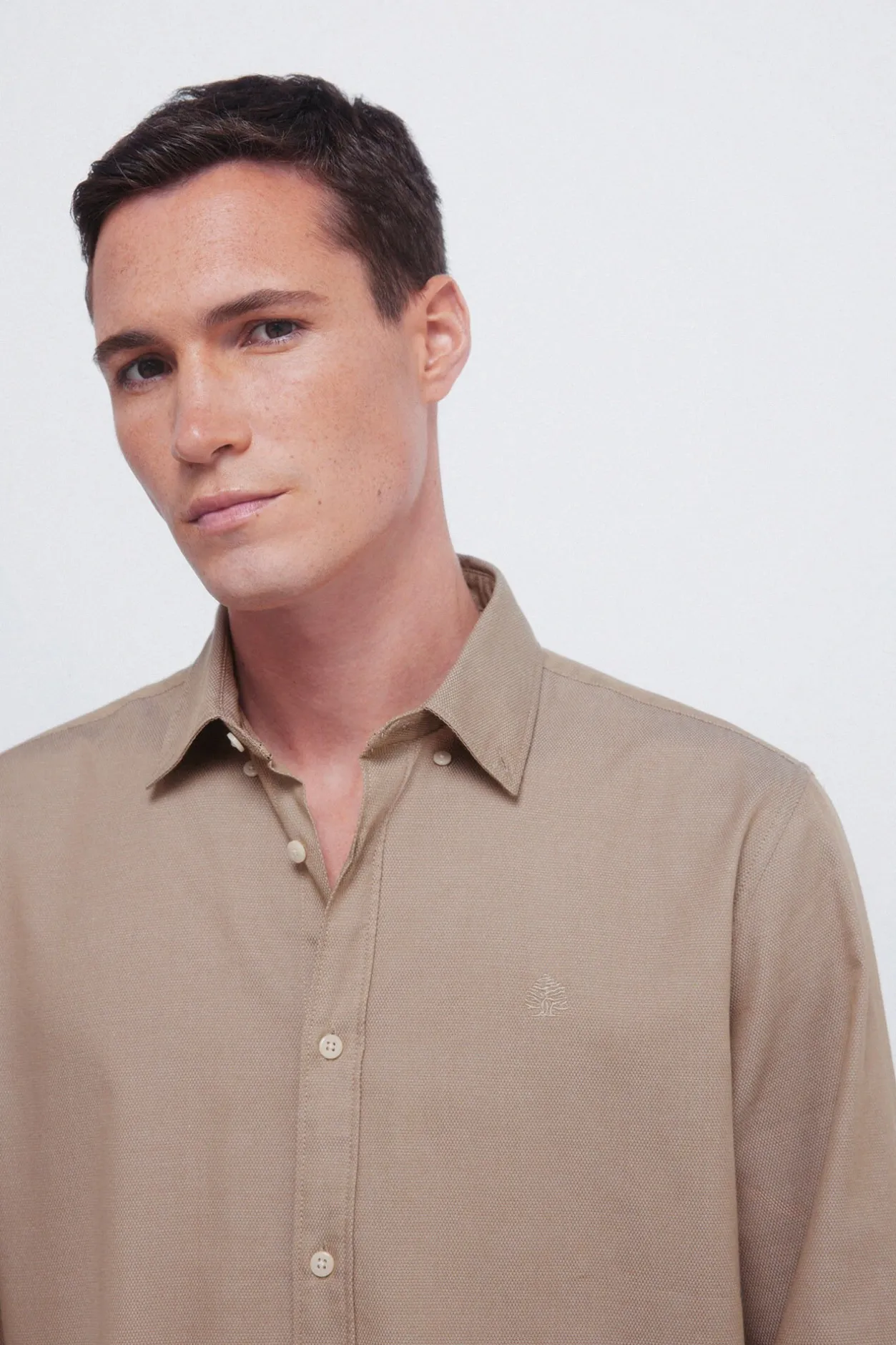 Springfield Camisa estructura bicolor beige Sale