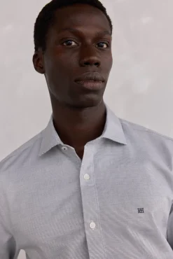 Pedro del Hierro Camisa estructura fácil plancha + anti olor regular fit Gris Sale