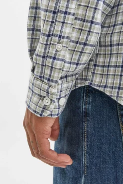 Jack & Jones Camisa franela cuadros azul Discount