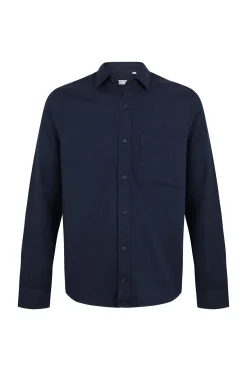 Cortefiel Camisa franela espiga Azul marino New