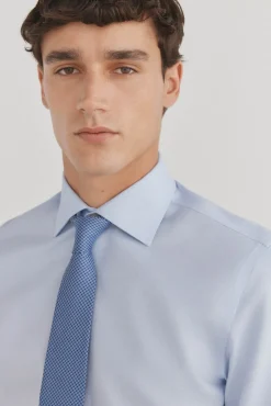 Pedro del Hierro Camisa gemelos lisa non iron + antimanchas Azul Sale