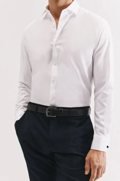 Cortefiel Camisa gemelos slim fit fácil plancha Blanco Clearance